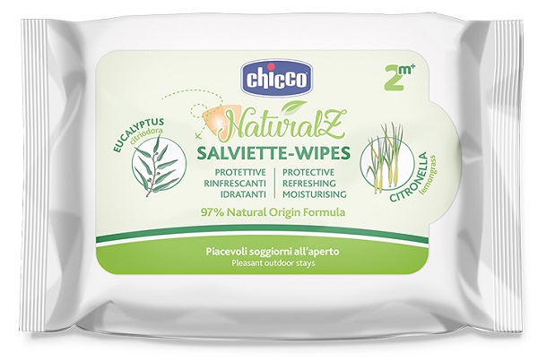 CHICCO ZANZA SALVIETTE NATURALE 20 PEZZI - Farmastop