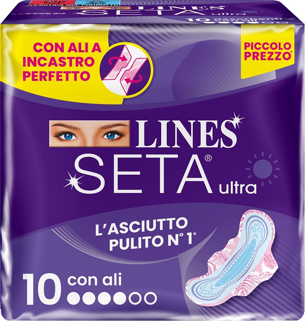 LINES SETA ULTRA ASSORBENTI ALI DWCT 10 PEZZI - Farmastop