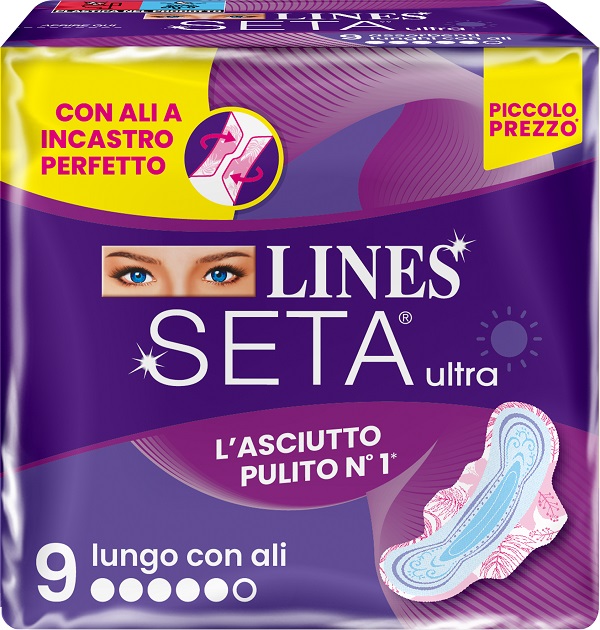 LINES SETA ULTRA ASSORBENTI LUNGO ALI DWCT 9 PEZZI - Farmastop