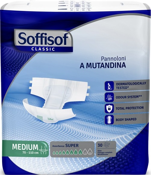 PANNOLONE MUTANDINA SOFFISOF CLASSIC SUPER L 30 PEZZI - Farmastop