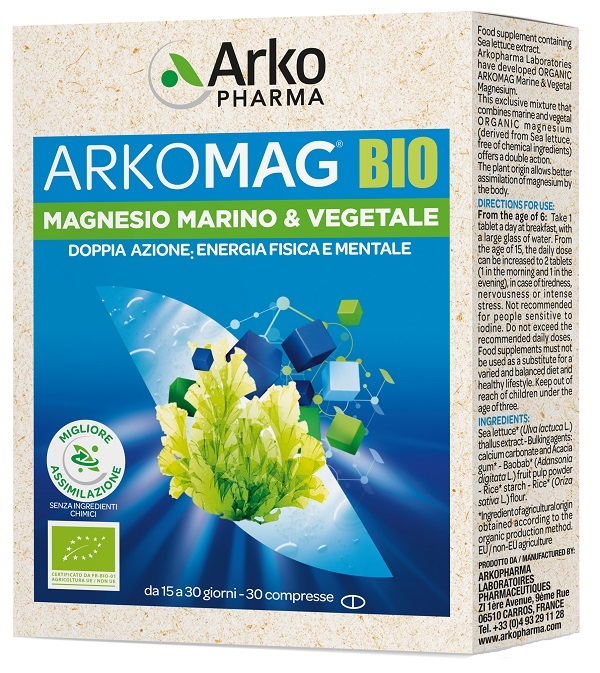ARKOMAG BIO MAGNESIO MARINO & VEGETALE 30 COMPRESSE - Farmastop
