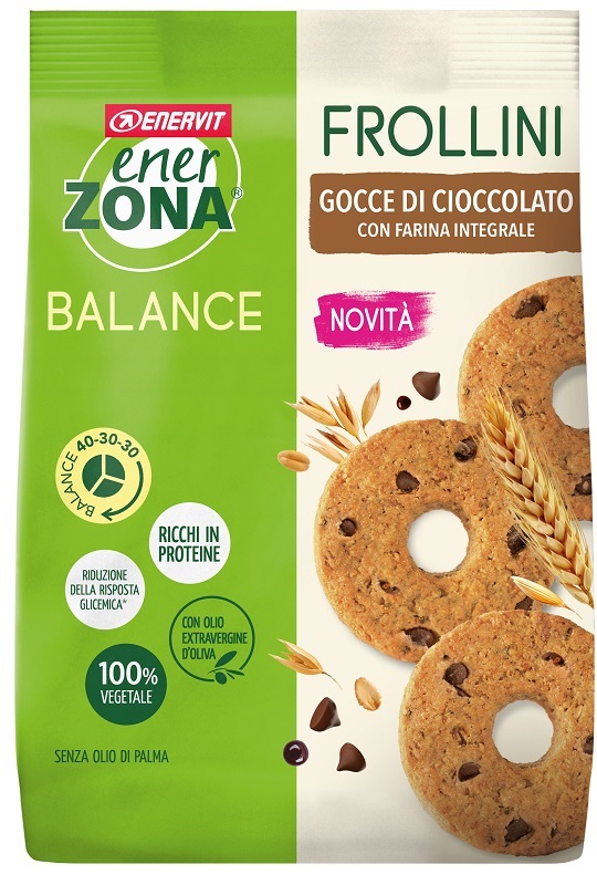 ENERZONA FROLLINI INTEGRALE GOCCE CIOCCOLATO 250 G - Farmastop