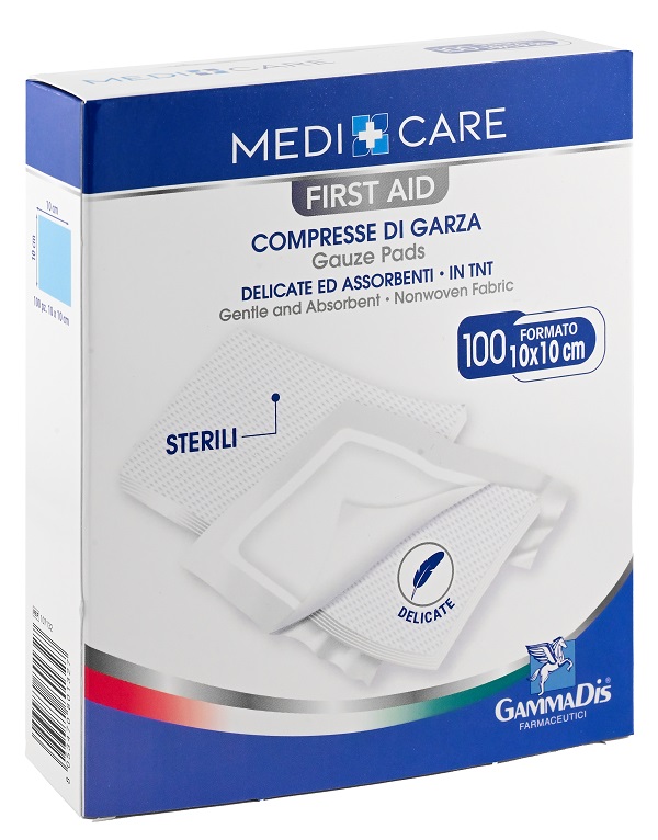 GARZA MEDICARE TNT 10X10 CM 100 PEZZI - Farmastop