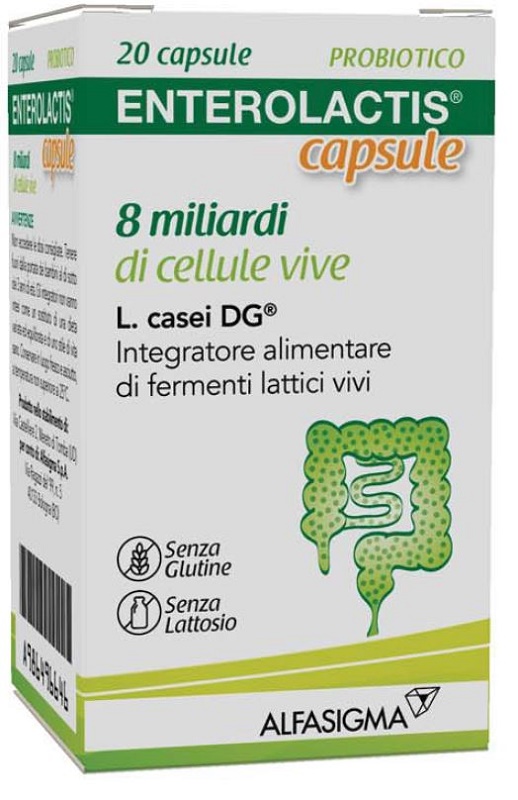 ENTEROLACTIS 20 CAPSULE 8 MILIARDI DI CELLULE VIVE - Farmastop