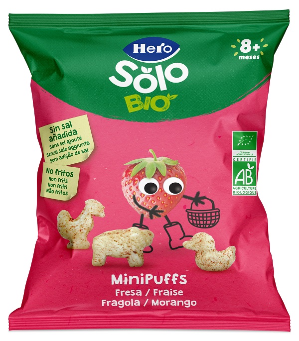 HERO SOLO SNACK MINI PUFF FRAGOLA 18 G - Farmastop