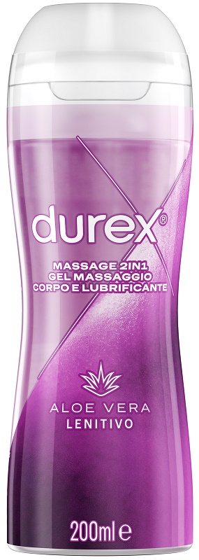 DUREX MASSAGE 2 IN 1 GEL MASSAGGIO CORPO E LUBRIFICANTE ALOE VERA 200 ML - Farmastop