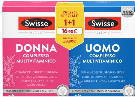 SWISSE BIPACK MULTIVITAMINICO UOMO E DONNA 30 COMPRESSE - Farmastop