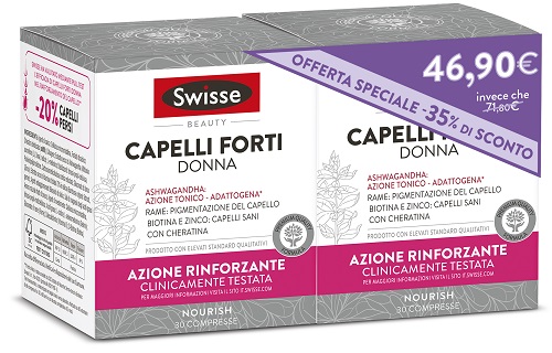 SWISSE CAPELLI FORTI DONNA BIPACK 30+30 COMPRESSE - Farmastop