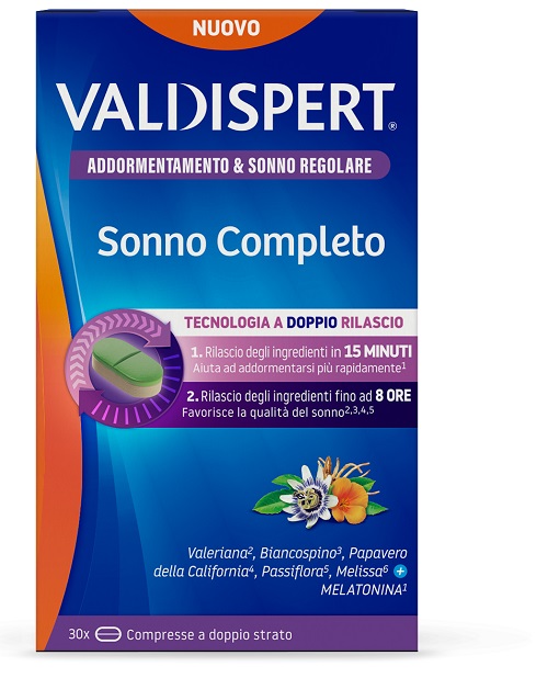 VALDISPERT SONNO COMPLETO 30 COMPRESSE A DOPPIO STRATO - Farmastop