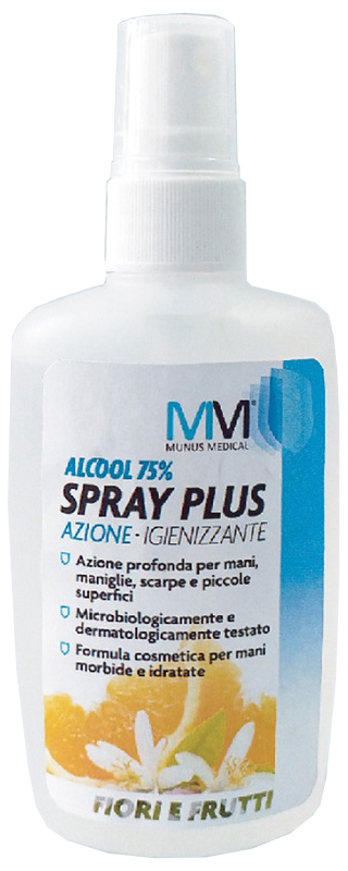 MUNUS MEDICAL IGIENIZZANTE SPRAY MANI E SUPERFICI FIORI&FRUTTA 110 ML - Farmastop