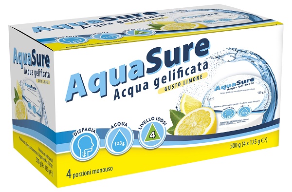 AQUASURE ACQUA GELIFICATA LIMONE EDULCORATA MULTIPACK 4 PEZZI DA 125 G - Farmastop