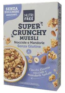 NUTRIFREE SUPER CRUNCHY MUESLI NOCCIOLE E MANDORLE SENZA ZUCCHERI AGGIUNTI 300 G - Farmastop