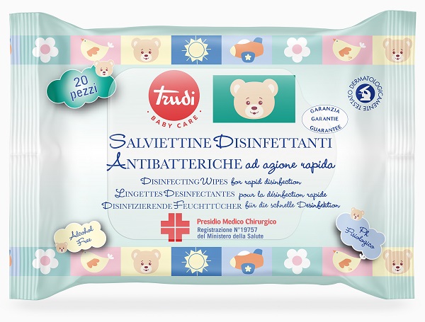 TRUDI BABY CARE SALVIETTINE DISINFETTANTI PMC 20 PEZZI - Farmastop