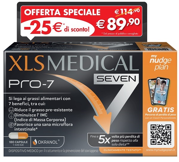 XLS MEDICAL PRO 7 180 CAPSULE TAGLIO PREZZO - Farmastop