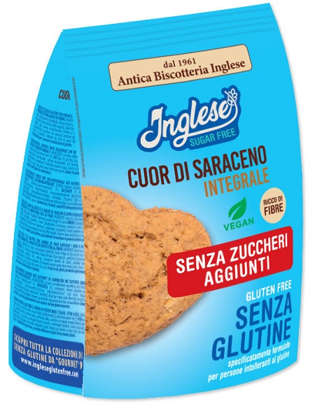 INGLESE BISCOTTI CUOR DI SARACENO INTEGRALI SENZA ZUCCHERI AGGIUNTI 200 G - Farmastop
