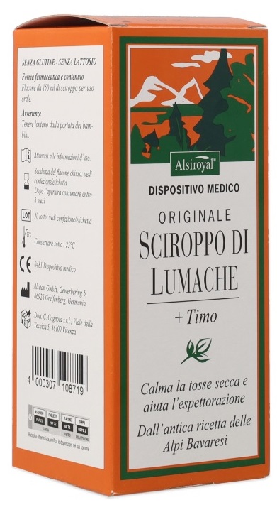 SCIROPPO LUMACHE ORIGINALE ALSITAN 150 ML - Farmastop