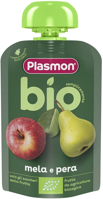 PLASMON MELA PERA BIO POUCHES 100 G - Farmastop