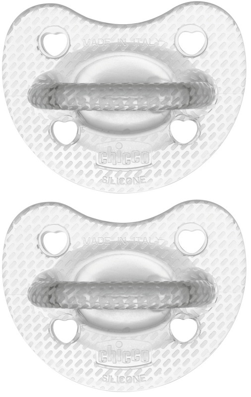 CHICCO GOMMOTTO SILICONE CRYSTAL 6-16 MESI 2 PEZZI - Farmastop