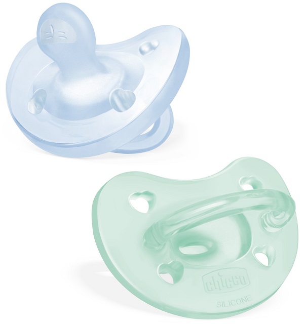 CHICCO GOMMOTTO SILICONE AZZURRO 2-6 MESI 2 PEZZI - Farmastop