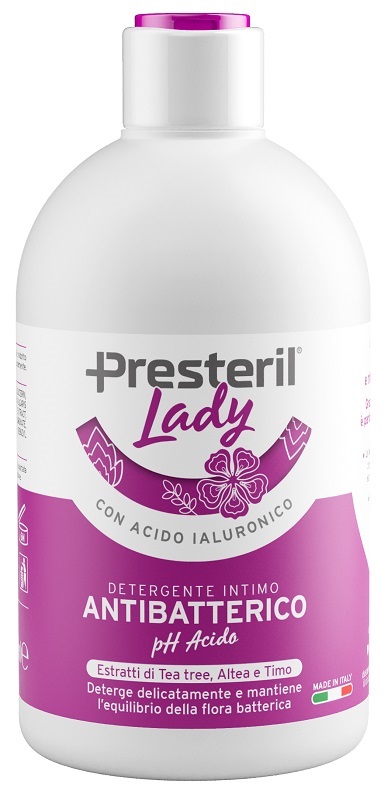 LADY PRESTERIL  DETERGENTE INTIMO ANTIBATTERICO/PH ACIDO 250 ML - Farmastop