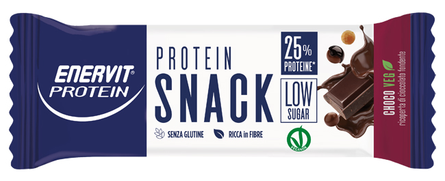 ENERVIT PROTEIN SNACK CHOCO VEG LOW SUGAR 33 G X 25 PEZZI - Farmastop