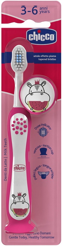 CHICCO SPAZZOLINO 3-6 YEARS ROSA - Farmastop
