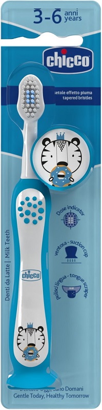 CHICCO SPAZZOLINO 3-6 YEARS AZZURRO - Farmastop