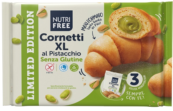 NUTRIFREE CORNETTI XL PISTACCHIO 3 PEZZI - Farmastop