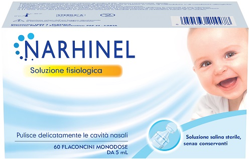 SOLUZIONE FISIOLOGICA PER ASPIRATORE NASALE NARHINEL 60 FLACONCINI DA 5 ML - Farmastop