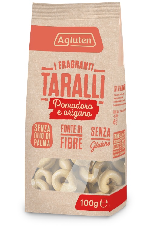 AGLUTEN TARALLI POMODORO E ORIGANO 100 G - Farmastop