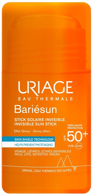 URIAGE EAU THERMALE BARIESUN SPF50+ STICK SOLAIRE INVISIBILE EFFET GLOWY 18 G - Farmastop