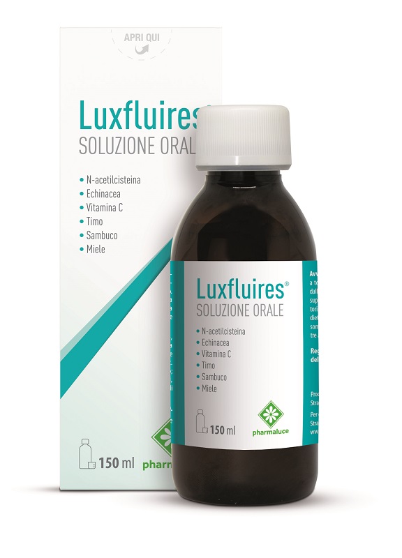 LUXFLUIRES SOLUZIONE ORALE 150 ML SENZA GLUTINE NATURALMENTE PRIVO DI LATTOSIO - Farmastop