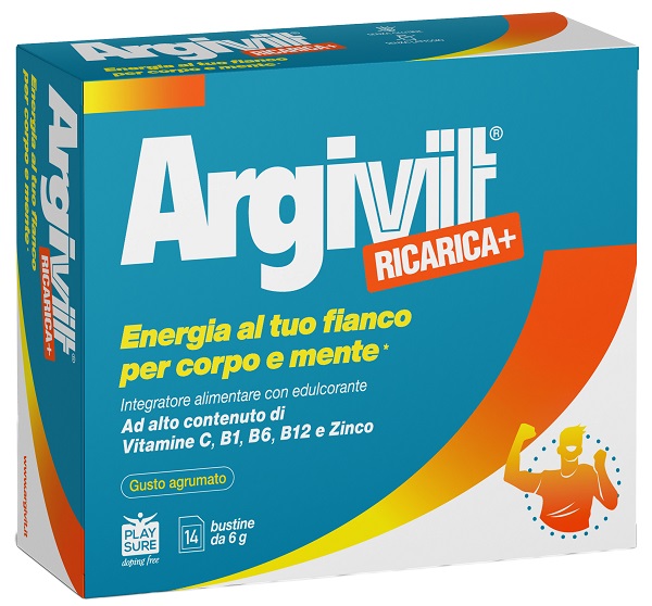 ARGIVIT RICARICA+ 14 BUSTINE DA 6 G GUSTO AGRUMATO CON EDULCORANTE SENZA GLUTINE SENZA LATTOSIO - Farmastop