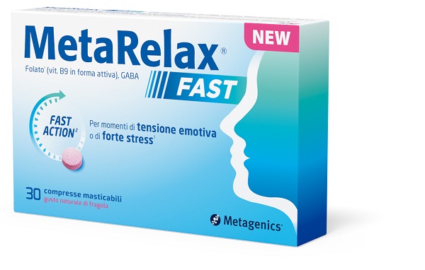 METARELAX FAST 30 COMPRESSE MASTICABILI GUSTO NATURALE DI FRAGOLA SENZA GLUTINE SENZA LATTOSIO CON EDULCORANTI - Farmastop