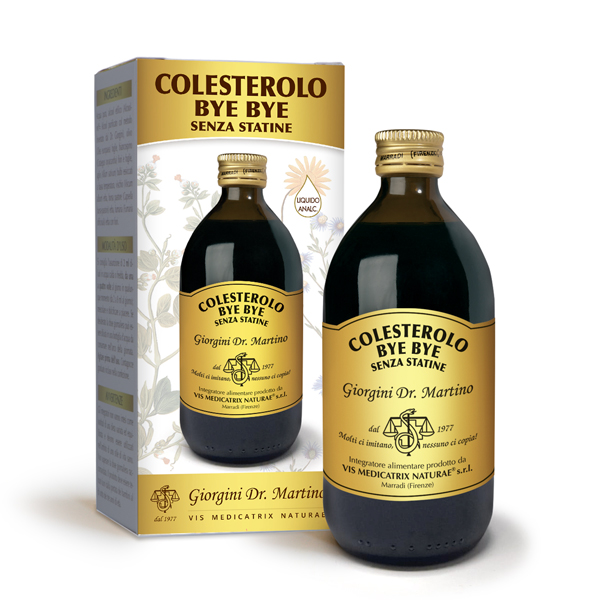 COLESTEROLO BYE BYE SENZA STATINE LIQUIDO ANALCOLICO 500 ML - Farmastop