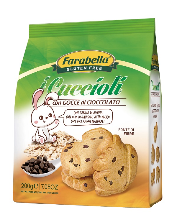 FARABELLA GLUTEN FREE I CUCCIOLI CON GOCCE DI CIOCCOLATO PROMO 200 G - Farmastop