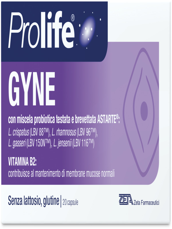 PROLIFE GYNE 20 CAPSULE CON MISCELA PROBIOTICA TESTATA E BREVETTATA ASTARTE - Farmastop