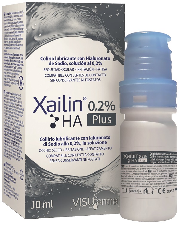 XAILIN PLUS 0,2% HA COLLIRIO 10 ML - Farmastop